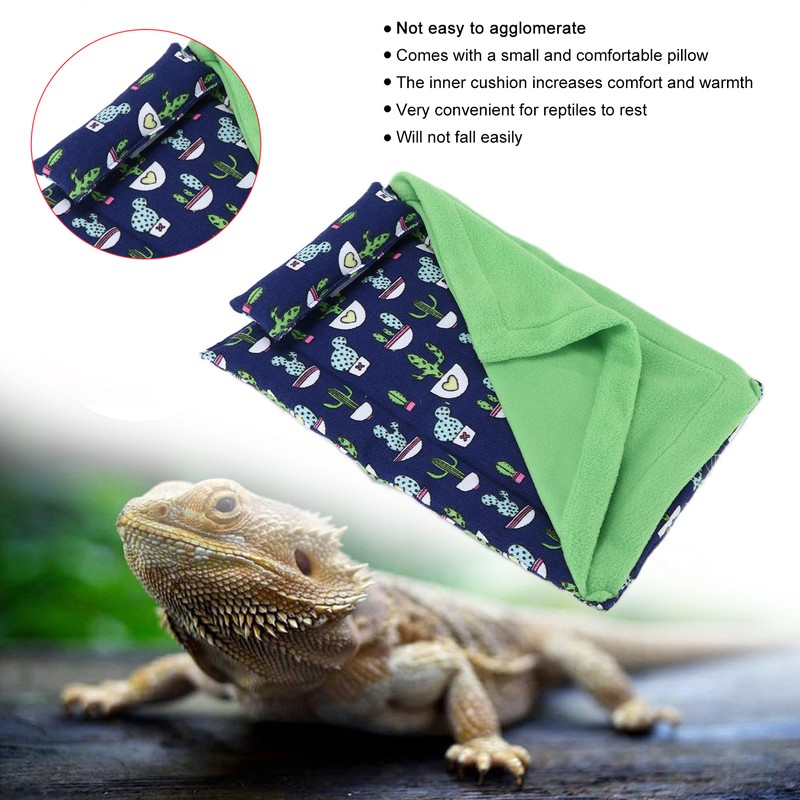 Reptile Sleeping Bag Washable Comfortable Warm Convenient Bearded Dragon Blanket