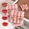Set De Esmaltes De Labios Mini Bear, 4 Unidades, Pintalabios