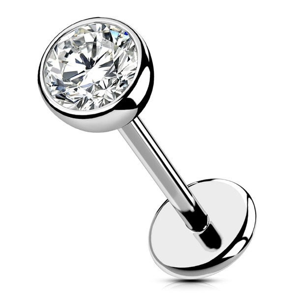 OUFER Body Piercing Lip Labret Stud Tragus Threadless Helix Cartilage