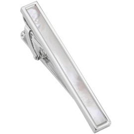 Jonwo Mother of Pearl 4.5 cm Tie Pins and Cufflinks for Men Silver Gold Cufflinks Tie Clip Wedding Shirt Party Birthday Anniversary Dress, Brass, Mother of Pearl