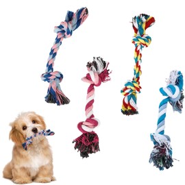 4-teiliges Set welpen spielzeug, beißfestes Zahnen welpen spielzeug, Kauen für mittlere und große Hunde und Welpen welpen spielzeug.