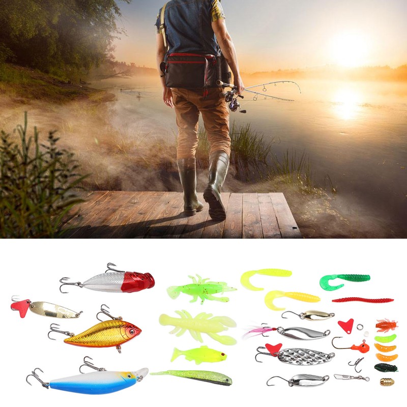 Fishing Tackle Set Soft and Hard Lure Baits Tackle Kit