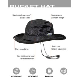 FROGG TOGGS Bucket Hat, Waterproof, Breathable, Sun Protection