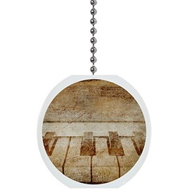 Vintage Piano Keys Solid Ceramic Fan Pull