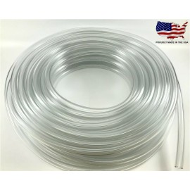 Meridian Vehicle Parts MVP 50' of HD Clear PVC Vinyl Tubing 3/8" ID x 9/16" OD - Food Grade - USA Made