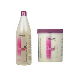 Salerm Hi Repair Shampoo 36oz + Hi Repair Mask 34.4oz Combo Set by Salerm Hi Repair