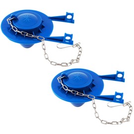 Chargenyang 2 Pack Universal Toilet Tank Flapper 2 Inch Easy to Install Long Lasting All Rubber Seal Flapper Replacement Water Saving, High Performance-Blue