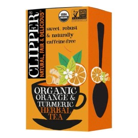 Clipper Tea Té Orgánico Naranja Y Cúrcuma 20 Bolsitas