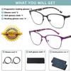SUNAMOY Progressive Multifocal Reading Glasses Women Cat Eye No Line