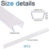 INCREWAY Slip On Cabinet Door Protector, 8PCS Clear Plastic Edge