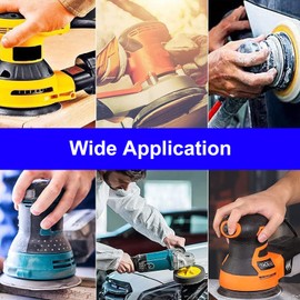 Nutabevr Set of 80 Velcro Sandpaper, 8 Holes, Random Orbital Sanding Discs, Diameter 125 mm, Round Velcro for Random Orbital Sanders, Sanding Sheets Grit 40/60/80/100/120/180/240/320