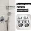 BNFGD 2Pcs Shower Hose Connector Shower Connector,Stainless Steel Hex Connector,Standard