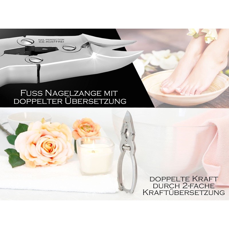 FuÃ Nagelzange mit doppelter Ãbersetzung