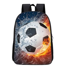Football School Backpack, Children's Backpacks Football, Designed Comfort Backpack with Adjustable Padded Straps - Ideal for Students, Travel and Outdoor - with Soft Cushion Cover and Functional