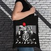 Fabric Bag Jute Bag Long Handle with Saying Horror Family,