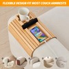 GEHE Bamboo Couch Cup Holder, Anti-Spill Sofa Arm Tray, Natural