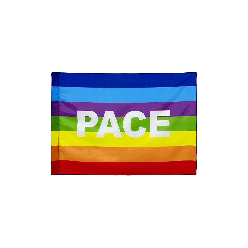 LEIVESTE Flag Peace Rainbow Cm 70*100 Made IN Italy
