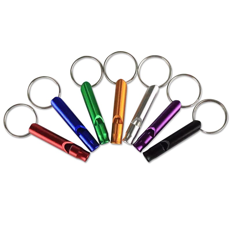 QUINTRA 5 Pieces Small Aluminium Whistle Wilderness Activities Fire Pipe