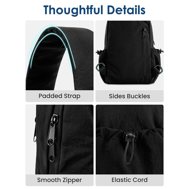 G4Free Casual Sling Shoulder Backpack Drawstring Lightweight Chest Bag Daily