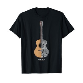 Praise Him With The Strings Psalm 150 Acoustic Guitar Player T-Shirt