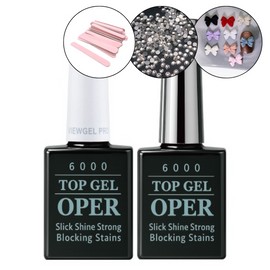 Buzel View Gel Yukcheon Top Gel 1+1 Non Wipe Overlay Perfect 6000 Top Gel / 뷰젤 육천 탑젤 1+1 논와이프 오버레이 퍼펙트 6000 탑젤