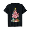 Pink Flamingo Christmas Tree Bird Lover Gift Xmas Costume T-Shirt