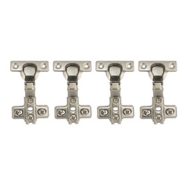 LIKERAINY 95 Degree Full Overlay Hinges 26mm Without Damper Kitchen Cabinet Cupboard Wardrobe Door Hinge Pack of 4