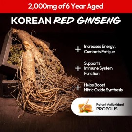 Cardi Jung Kwan Jang Korean Red Ginseng Extract Everytime – 2000mg Energy & Immunity Support – Caffeine-Free Supplement – 10 Count