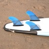 Fiberglass FCS2 Stylish Convenient Blue Surfboard Tail Fin Flexible Stable