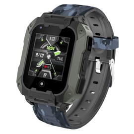 Kids Smart Watch with GPS Tracker, HD Touch Screen, video call, Calling, SOS, Voice Chat, Pedometer, Alarm Clock, Smartwatch for Boys & Girls 3-12Y Gifts (Black)