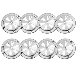 SUMNACON 8 Pcs Stainless Steel BBQ Smoker Air Vent Set, Adjustable BBQ Grill Smoker Exhaust Vent Stove Air Vent Replacement Smoker Parts for Adjusting BBQ Smoker, Grill Vents, Stove Airflow