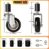 4 inch Prep Table Casters Set of 4 for Commercial