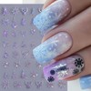 5Sheets Christmas Nail Art Stickers 3D Christmas Tree Elk Nail