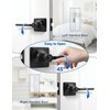 Mengico 5 Pack Privacy Door Handle, Matte Black Keyless Interior