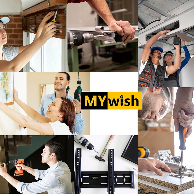 Mywish 200Pcs #10×1-1/4" Black Self Tapping Screws for Metal, Sheet