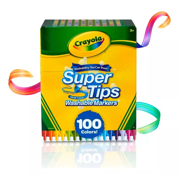 Crayola Super Tips Crayola 100 Plumones Marcadores Delgados Lavables