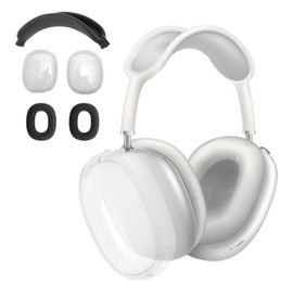 CAPASTEC 3 in 1 Hülle für Airpod Max Silikon Ohrpolster Schutz Abdeckungen mit TPU-Schutzhülle Kopfband Cover Case Schwarz