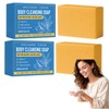 soap corporal limpiador cúrcuma, iluminadora con alfa-arbutina vitaminaC (2pcs)