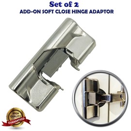 ED Ltd. Set of 2 Add On Soft Close Cabinet Hinge Adaptor 110° Cupboard Door Click Slide for Lama Salice Hinges