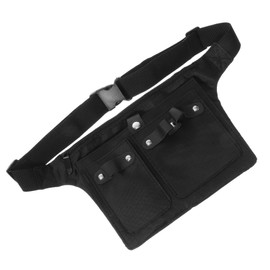 Beavorty Professional Barber Scissors Pouch Durable Soft Hairstylist Waist Bag Portable Salon Tool Holder for Hairdressers Easy to Clean Compact Design Black