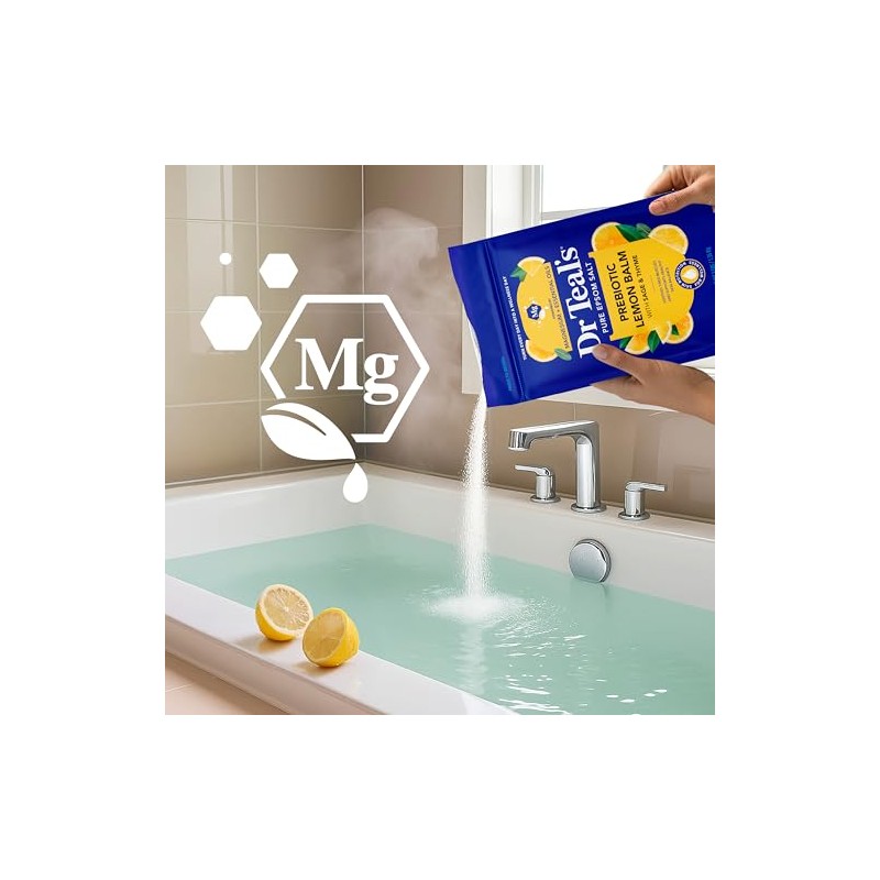 Dr Teal's Pure Epsom Salt Soaking Solution Prebiotic Lemon Balm
