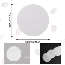 54mm Unbleached Espresso Filter Paper,400 Pieces Per Pack,Environmentally Friendly Filter Paper Gasket Compatible with Concentration Coffee Machines,Original Color Portable Filter Screen (White)