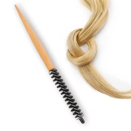 Small Round Hair Brush, Mini Curler Comb with Salon Hairdressing Quality, Nylon Brush for Hair Styling, for Short Hair, Thin Hair, Bangs, and Beard - for Lifting and Curling Hair