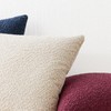 Mixhug Decorative Boucle Throw Pillow Covers, Burgundy Red, 18 x