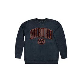 Royce Apparel Women's Long Sleeve Oversized Corded Top - Comfy Crew Neck Sweatshirt (Auburn) - XX-Large