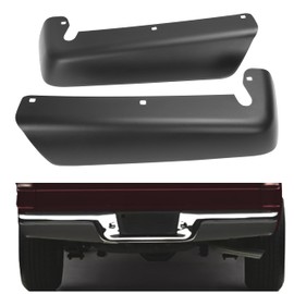 HECASA Rear Bumper End Cap Compatible with 1997-2004 Dodge Dakota Bumper Corner Cover Plastic(PP) Black Replacement for 55255905 55255904 Left & Right Side