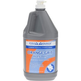 PRO SOURCE Orange Grit Heavy Duty Hand Cleaner w/Pumice: 1 Gallon Pump Bottle