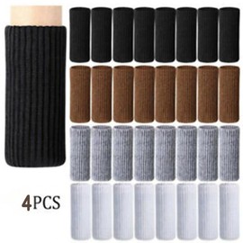 Knitted Furniture Leg Protectors for Chairs, Tables & Desks Cover Gray BL09463 100ea