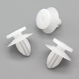 VVO Fasteners- White Plastic Rear Wheel Arch Flares & Moulding Trim Clips for Mitsubishi Eclipse Cross, Pajero/Shogun, (Pack of 10)
