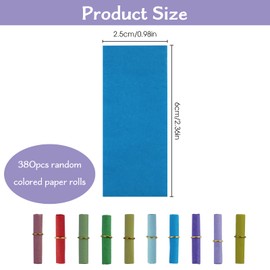 Pack of 380 Empty Tombola Loose, Colourful Small Notes, Rolled Up with Metal Ring, Colourful Mixed Tombola Loose, for Messages, Children's Birthday, Anniversary, Valentine's Day